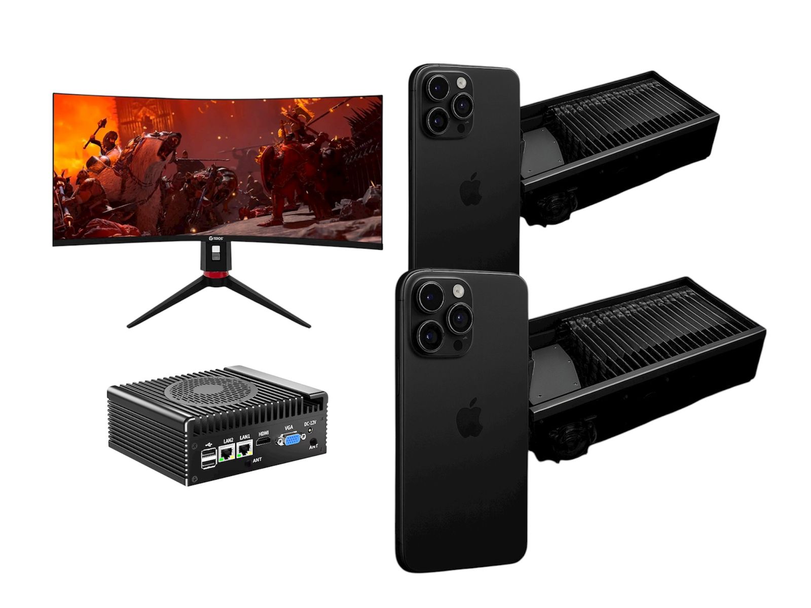 BoxPhoneFarm M40 (40 Dispositivos) Samsung S8 + PC con Componentes